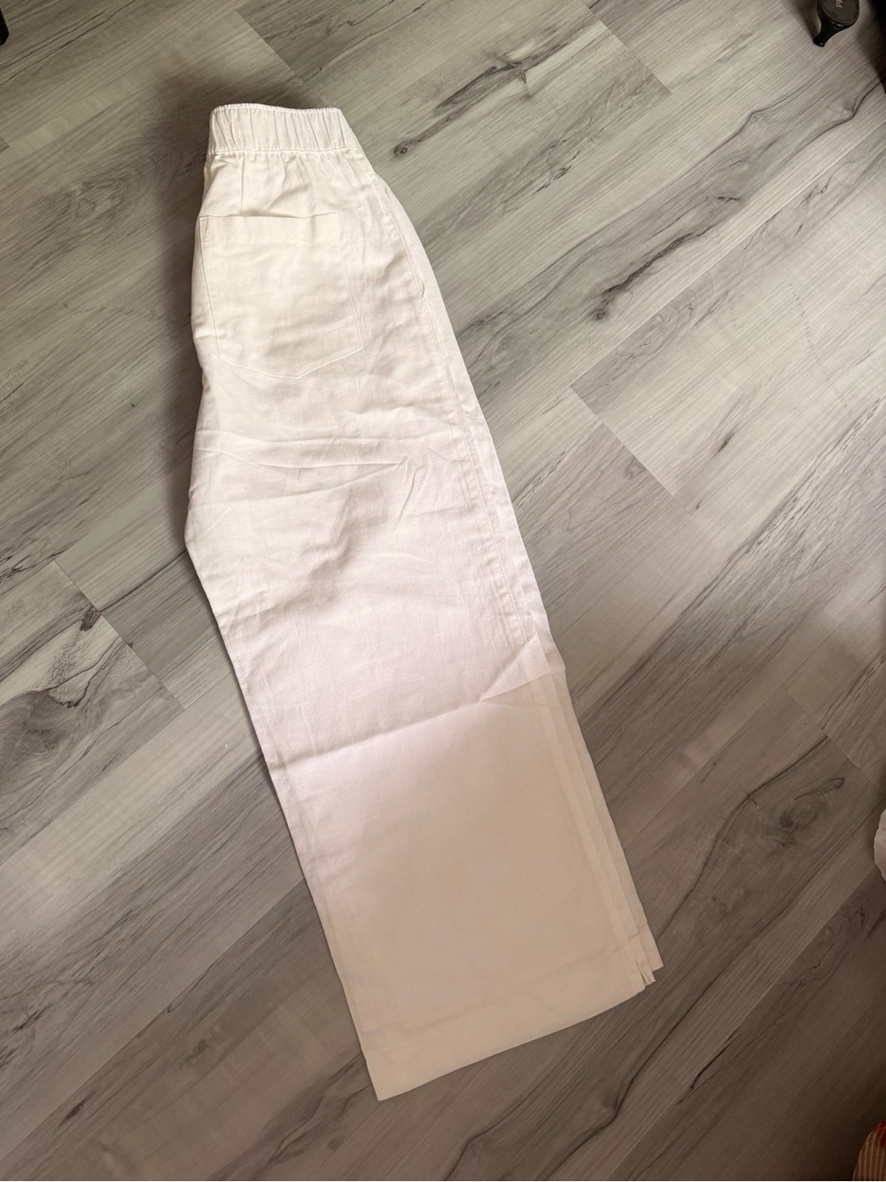 dylan White Wide-Leg Linen Blend Pants - Picture 5 of 5